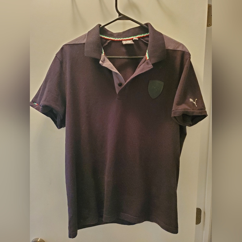 Puma Ferrari black/grey xl polo shirt (fits like a large)